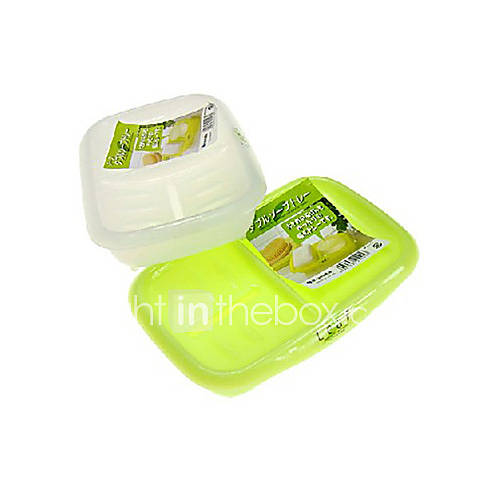 Plastic Japanese Style Double Lattice Soap Dishes, Random Color, W13cm x L19cm x H4cm