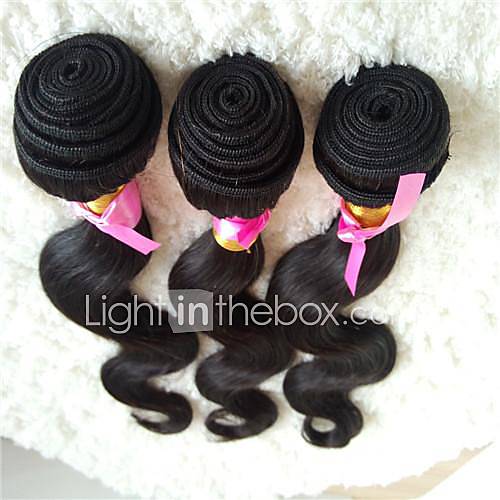 10 Inch Peruvian Body Wave Weft 100% Virgin Remy Human Hair Extensions 3Pcs