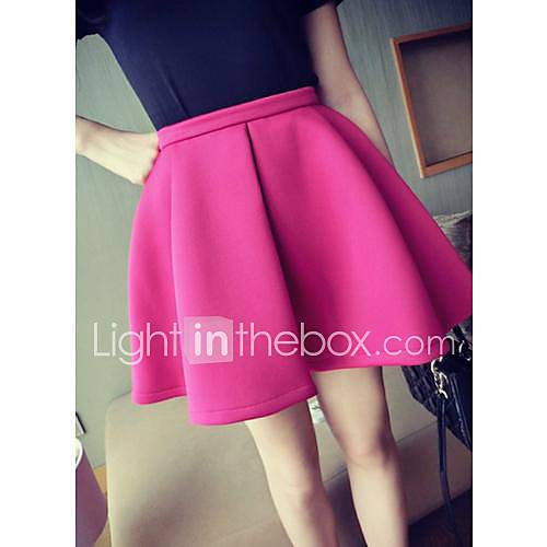 Womens Spring Higt Waist Thin Cute Fluffy Skirt