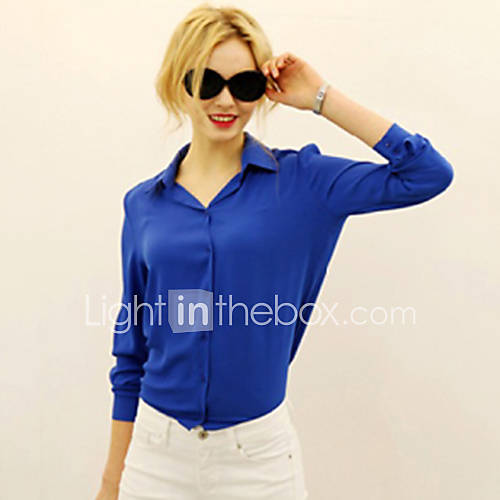 Jinbier Spring Ol Long Sleeve Blue Blouse