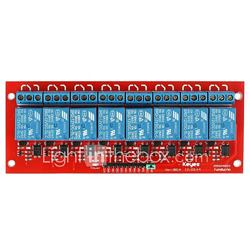 Brand new 8 channel 12V relay module Blue and Red