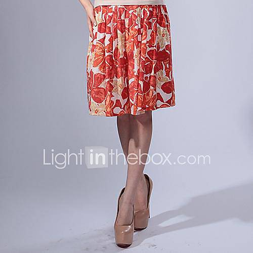 Cerel Sweet Print Swing Skirt Midi Skirt