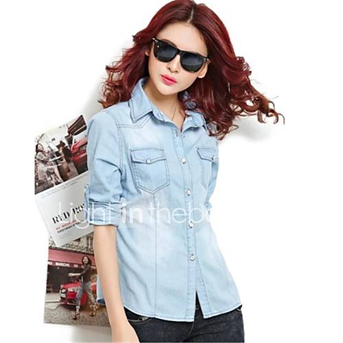 Spring And Summer Cultivate Ones Morality Leisure Denim Shirt Joker Cowboy Shirts