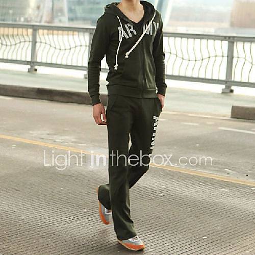 Mens Hooded Autumn Korean Style Military Wind Cardigan Sportswear