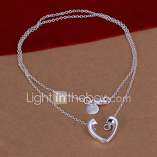 Oyami Cuprum Silvering Heart Shape Necklace