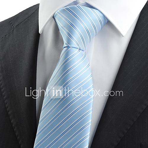 Tie New Striped Blue JACQUARD Mens Tie Necktie Formal Wedding Party Suit Gift