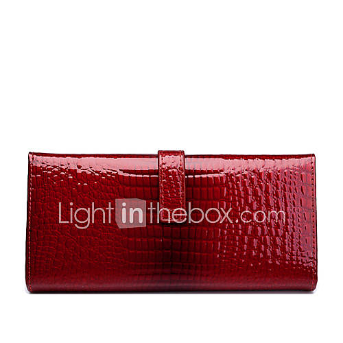 Miyue Womens Embossed PU Leather Wallet(Red)
