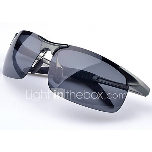 Aulong Mens Polarized Light Metal Black 88 Sunglasses