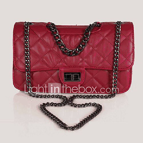 XIUQIU Womens Leather Graceful Crossbody Bag(Red)