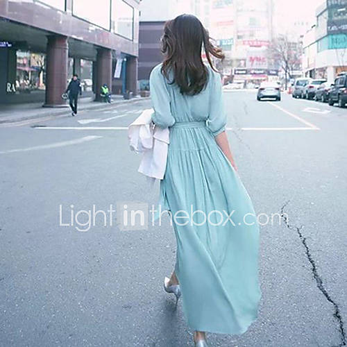 CXY WomenS Fashion Sweet Blue Dress(Blue)