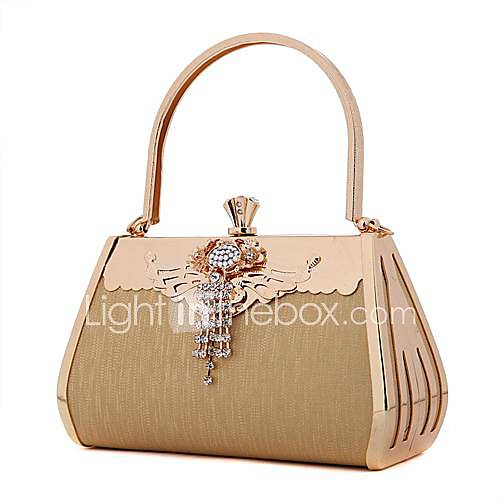 Womens Metal diamond evening bag handbag (lining color on random)