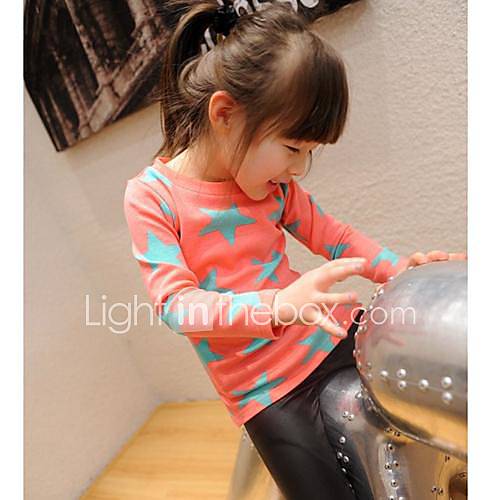 Girls Fashion Star Lovely O Neck Tees