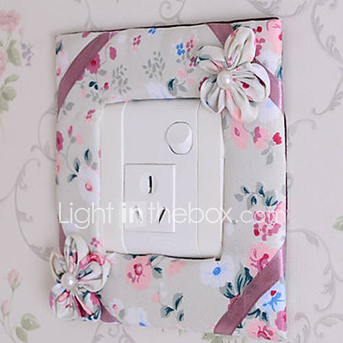 Floral Square Light Switch Stickers