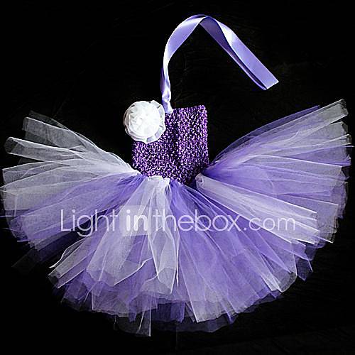 Girls Flower Wedding Party Tutu Dress