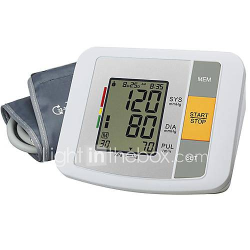 Upper Arm Blood Pressure Monitor (0~299mmHg, ±3mmHg, 4xAA Battery)