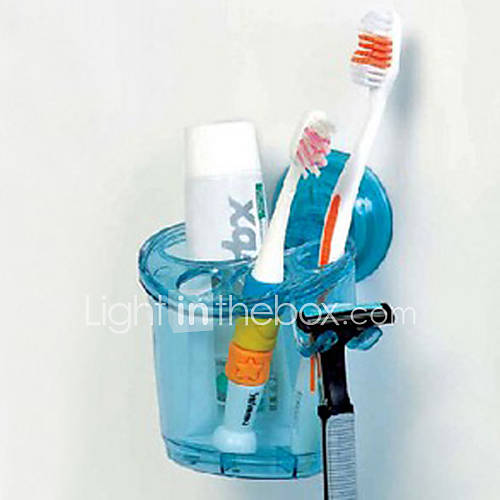 Strong Scution Plastic Toothbrush Holder Random Colour, L10cm x W7cm x H7cm