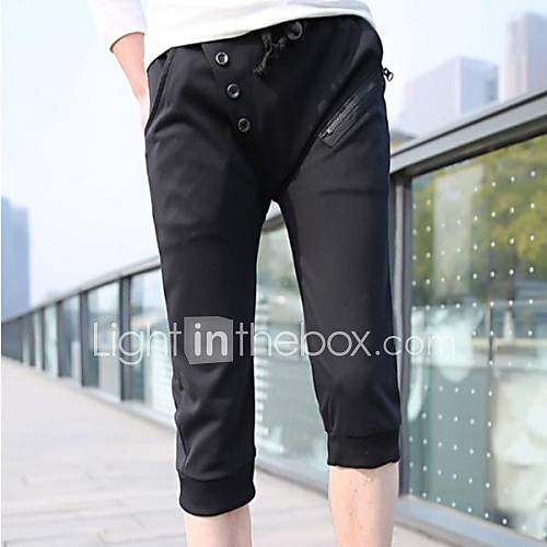 Mens Summer Sports Casual Short Skinny Pants