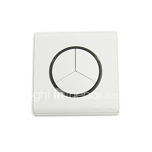 Futina High Quality Mirror Panel 3 Gang Power Control Wall Switch with LED   (110~250V)