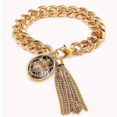 Shining Fashion Alloy Tassel Insect Chain Bracelet (Screen Color)