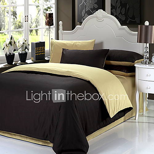 SINUOER Active Mixed Colors Four Piece Bedclothes Chocolate(Screen Color)