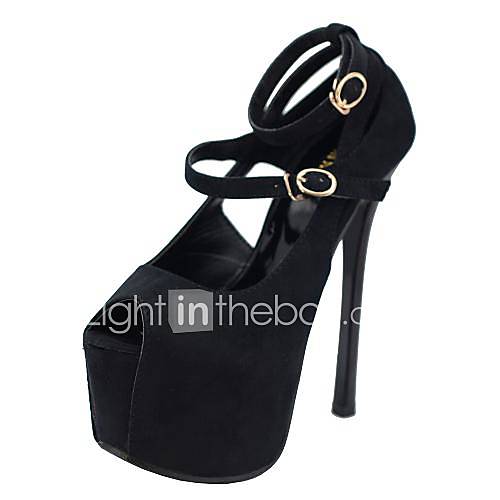 Womens Stiletto Heel Peep Toe Sandals with Buckle Shoes(More Colors)