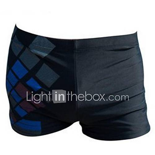 Mens Unique Design Nylon and Spandex Swimming Trunks