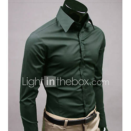 MSUIT Fashion Cultivate OneS Morality MenS Long Sleeve Shirt Z9188