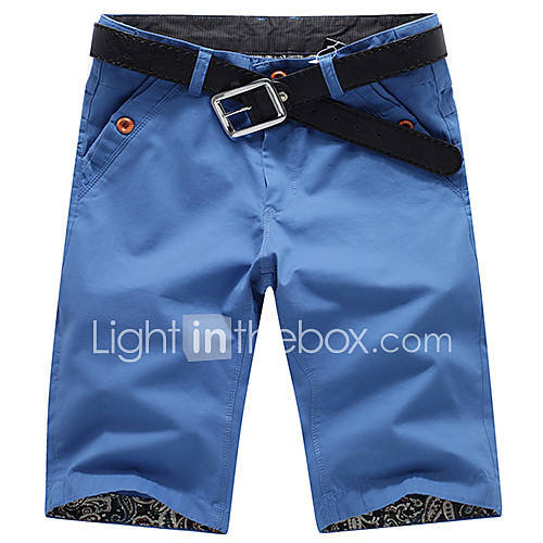 ARW Mens Bodycon Solid Color 100% Cotton Light Blue Pants