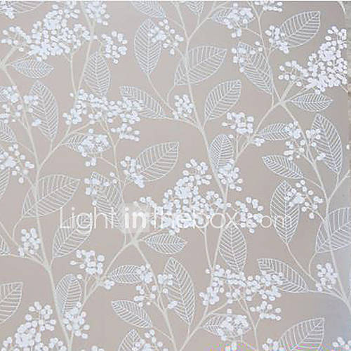 Minimalism Classic Gone With the Wind Light Grey Floral Window Film