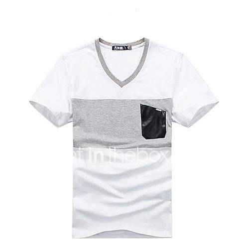 Mens V Collar Korean Version T Shirt