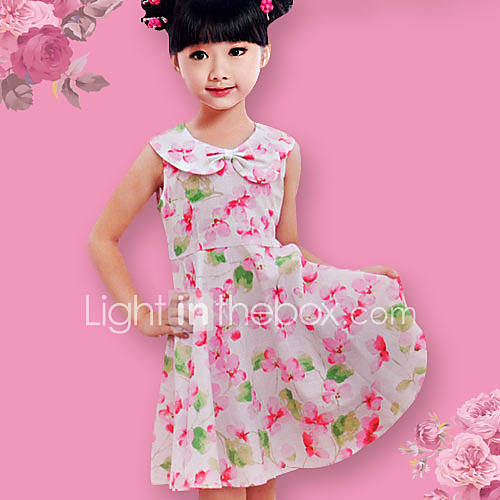 WXH ChildrenS Lovely Flower Tendril Green Dress(Screen Color)