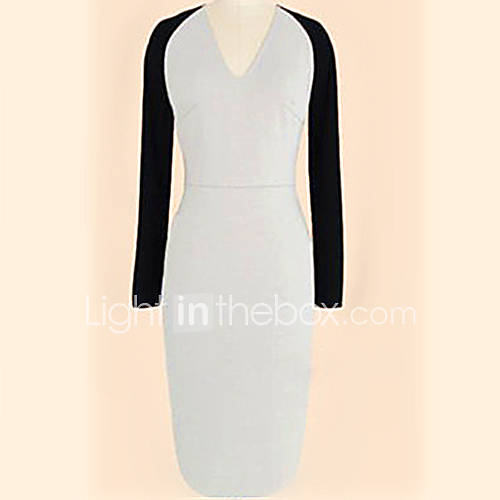 MS White Sexy COLor Blck Dress