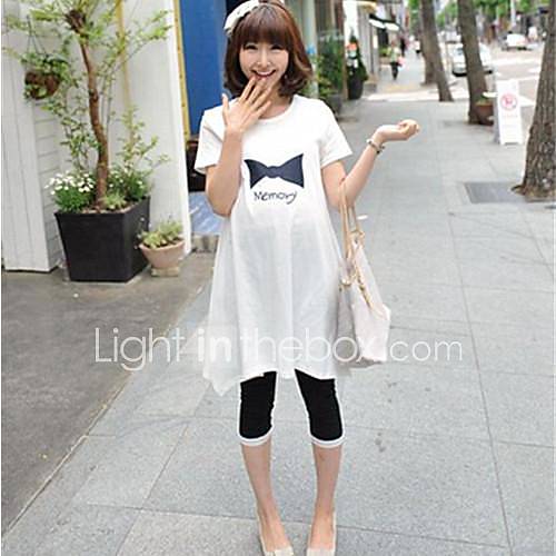 Maternity Round Color Loose Long T shirt