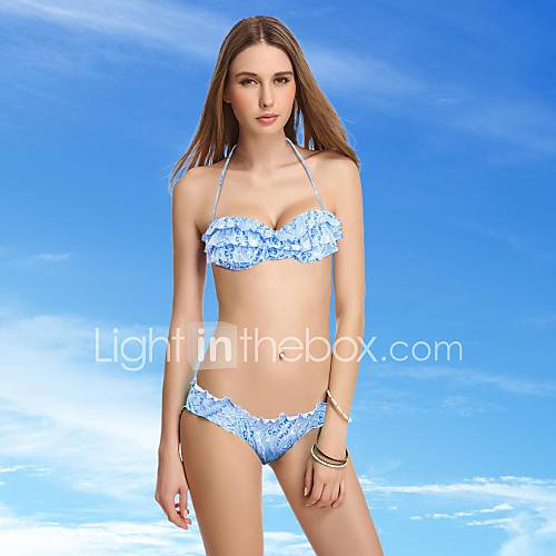 VBM Womens New Arrival Blue Push up Underwire New Arrival Swimwear Swimming Suit Bikini