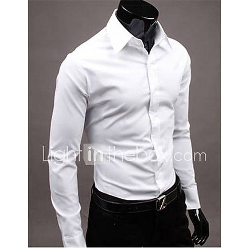 MSUIT Fashion Cultivate OneS Morality MenS Long Sleeve Shirt Z9174