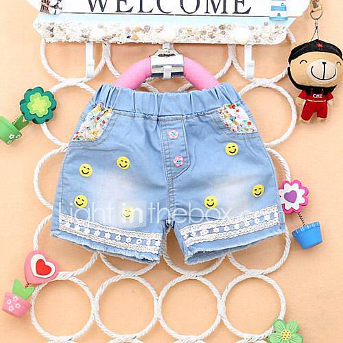 Girls Fashion Smiling Face Shorts Lovely Summer Shorts