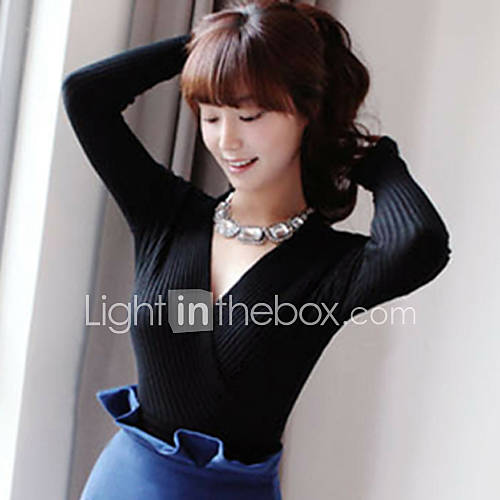 Jinbier Long Sleeve Black Knit Shirt