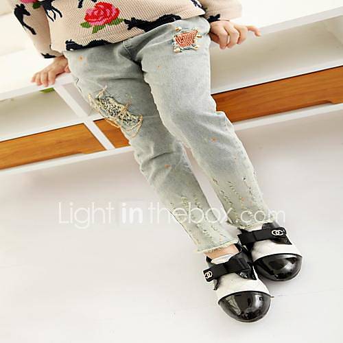 Girls Stylish Denim Long Trousers