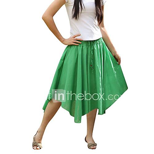 Womens Long Maxi Pure Folk Irregular Elastic Skirts