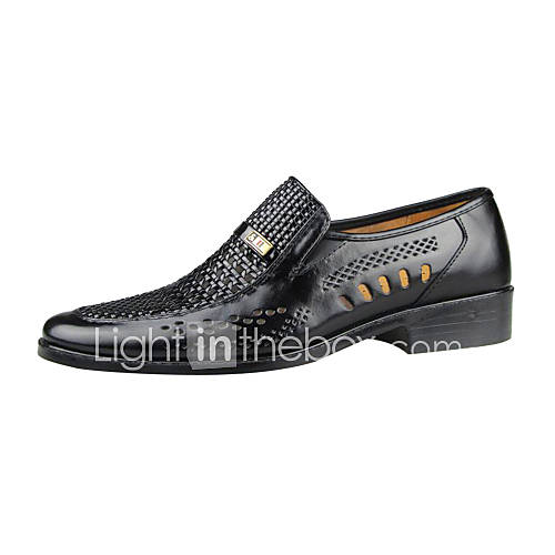 Leather Mens Low Heel Comfort Loafers Shoes (More Colors)