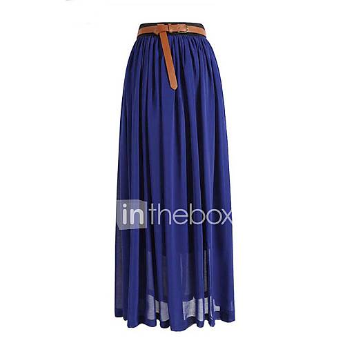 Womens Bohemian Princess Chiffon Long Skirt