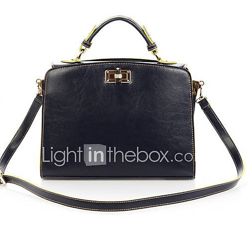 XIUQIU Womens Fashion Leather Messenger Bag(Dark Blue)