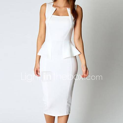 Womens Abi Neck Detail Sleeveless Midi Dress