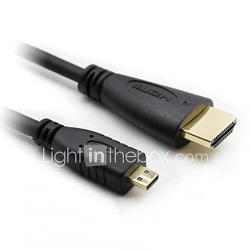 Micro HDMI V1.4 to HDMI V1.4 Cable for HDTV (1M)