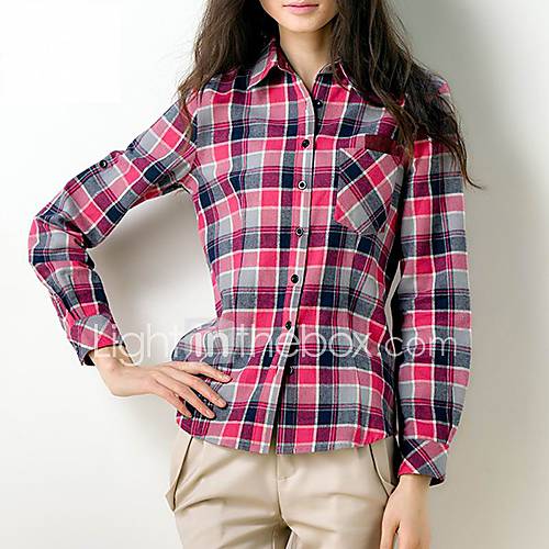 Veri Gude Womens Bodycon Long Sleeve 100% Cotton Fuchsia Shirt