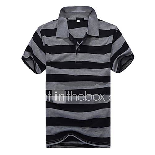 Mens Stand Collar POLO T Shirt