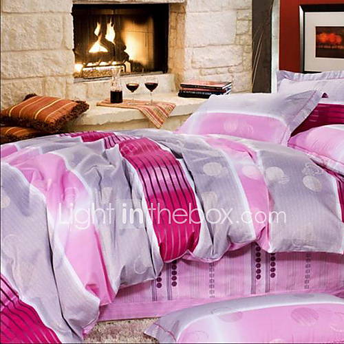 SINUOER Cotton Twill Four Piece Bedclothes Warm And Sweet(Screen Color)