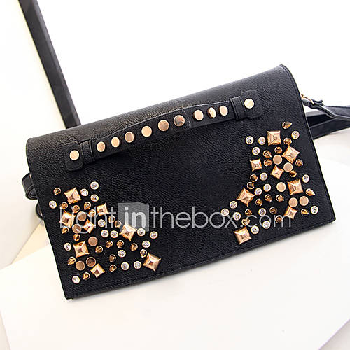 Fenghui Womens Rivet Punk Style Tote