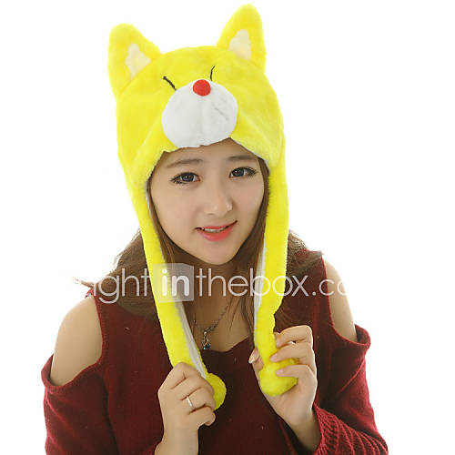 Unisex Lovely Yellow Fox Warm Fuzzy Kigurumi Aminal Beanie