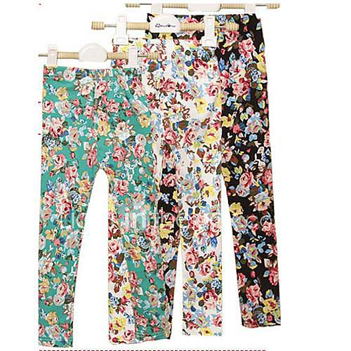 Girls Fashion Floral Print Leggings Lovely Skinny Leggings